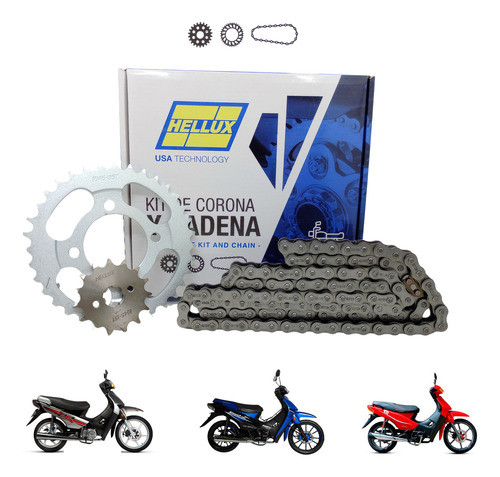 Kit Piñon Corona Cadena Motos 110cc Trip Smash Blitz 0