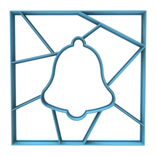 4207 Mosaico Cuadrado Con Campana 12cm Cortante Galletas 0