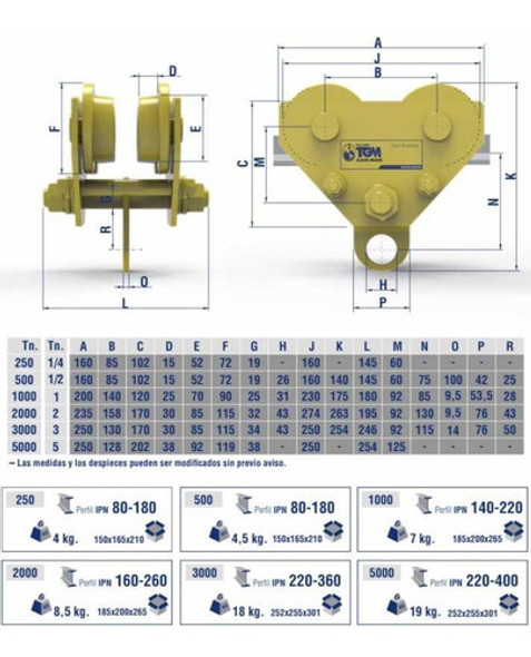 Carro De Translacion A Empuje De 2000 Kg Para Aparejo 1