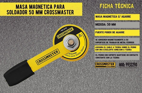 Pinza Masa Magnética Para Soldar 300cmp Crossmaster 9932290 1