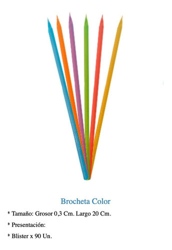 90 Palitos Multicolor Souvenir Manualidades - 20 Cm De Largo 0