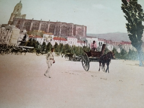 4 Postales Antiguas Málaga España 1