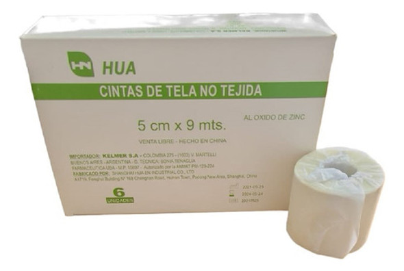 Cinta Adhesiva Oxido Zinc Ajec 5 Cm X 6 Mts X 6 Unidades 0