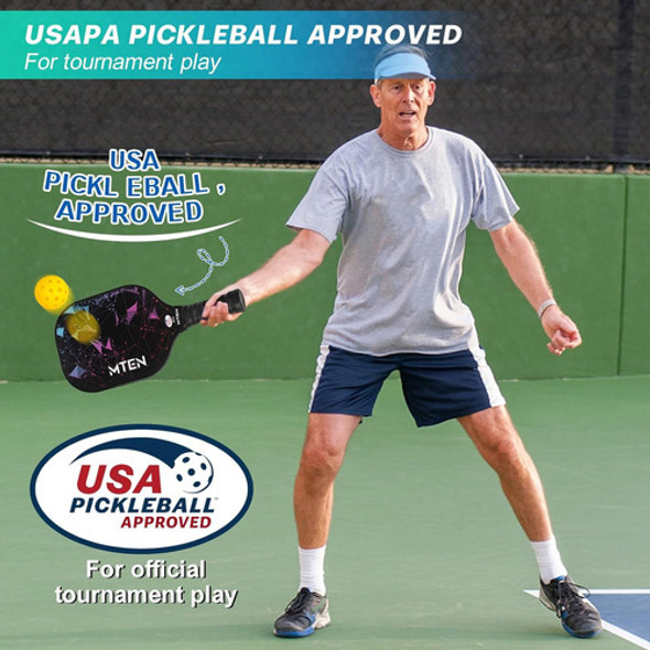 Pádelas De Pickleball Usapa Set De 2 Fibra De Vidrio Y 4 Bol 1