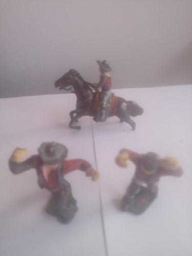 Grafil Vaqueros Plomo Antiguos Iguras Soldaditos 54mm 0