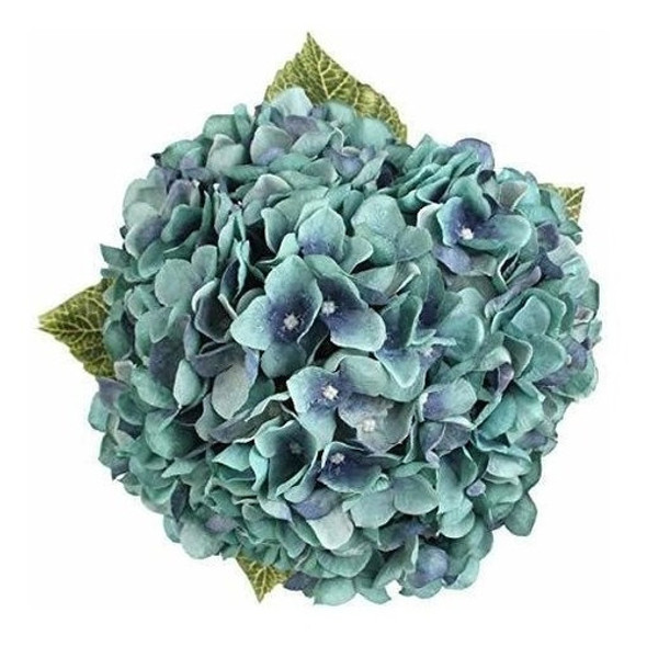 Hortensias Artificiales 1ramo -5flores-diam.16cm- Azul Acido 1