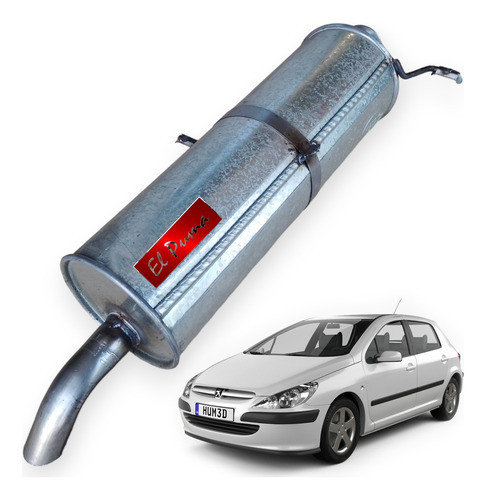 Silenciador Trasero Peugeot 307 2.0 16v Economico, El Puma 0