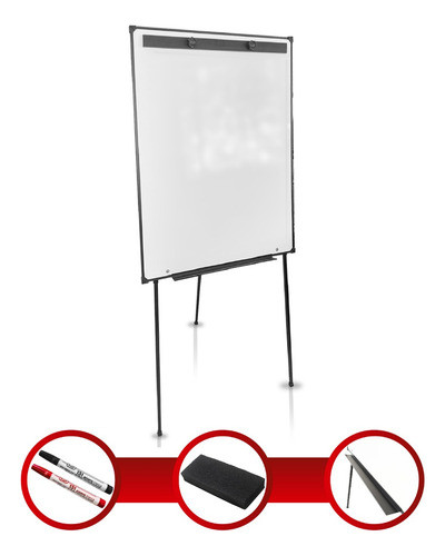 Pizarra Blanca 75x100cm Con Rotafolio Y Trípode Incorporado 0