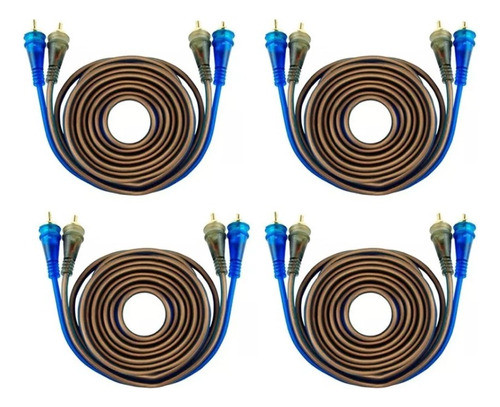 Cable Rca Audiopipe 4,5 Metros X 4 Unidades Gfx Garage 0