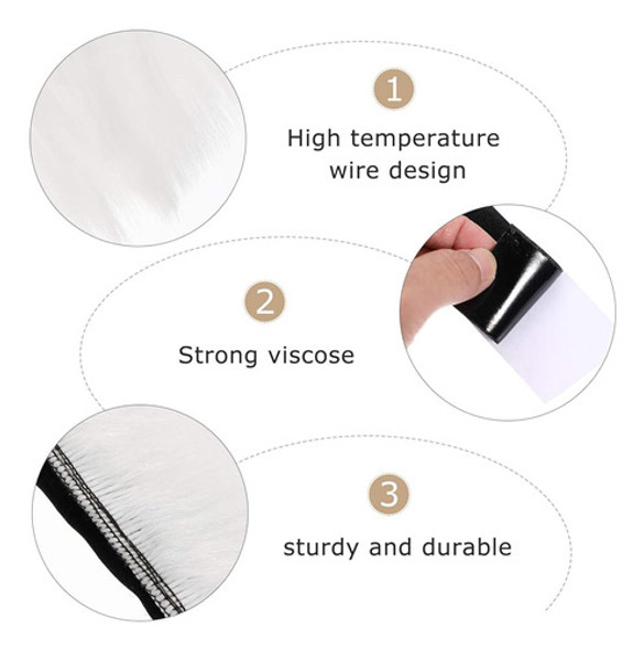 Wakauto Peluca Blanca Peluca Trenza Pelucas Casco De Motocic 1