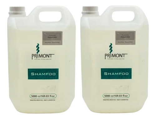 Shampoo Neutro 5 L Bidón X 2 Primont 0