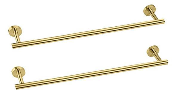 Cilee 2 Toallas De Bao De Oro Cepillado, Toallero Doble De 1 0