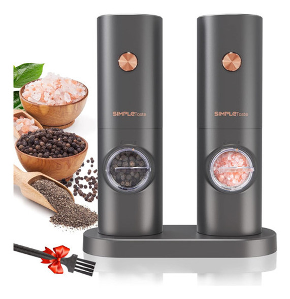 Conjunto De Molinillos Eléctricos De Sal Y Pimienta, Ajustab 0