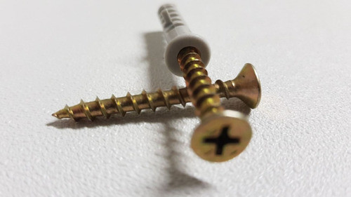 Tarugo 6 Mm Con Tope + Tornillo Fix  X 100 Unidades 1
