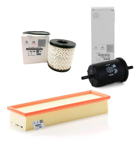 Juego Filtro Aceite + Aire + Combustible Peugeot 2008 1.6 N 0