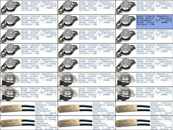 Termostato Temperatura 85 Grados Normal Abierto 10a 1