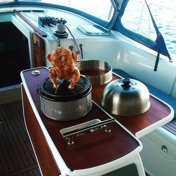 Aro Extensor De Altura Con Stand Para Pollo Original Parilla Cobb Grill Premier Dome Extension With Chicken Stand 1