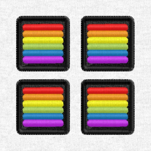 Matriz Bordado Maquinas Bandera Parche Arcoiris Lgbtq 0