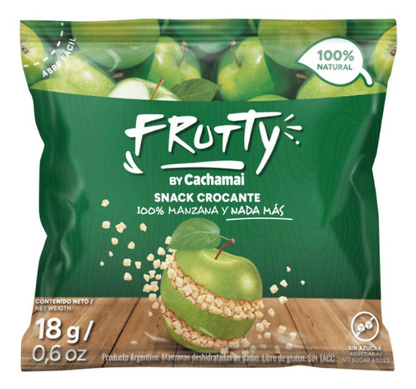 Pack X 12 Snack Manzana Verde Deshidratada Frutty 18g X 10u 0 Pack X 12 Snack Manzana Verde Deshidratada Frutty 18g X 10u 0