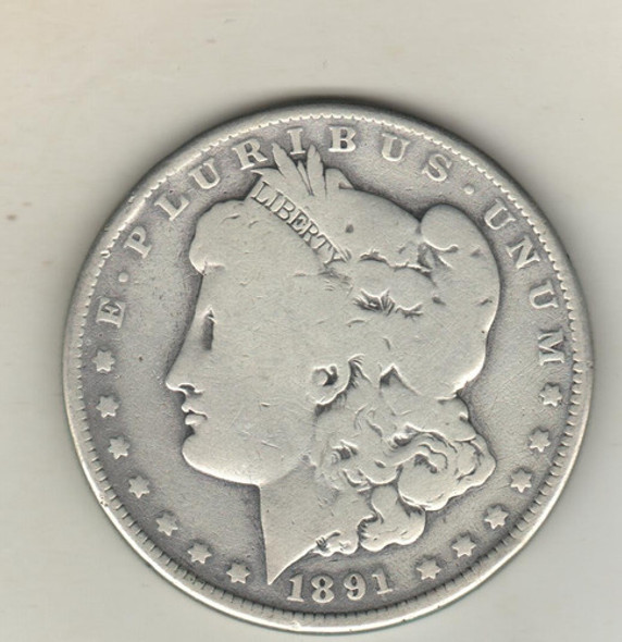 Estados Unidos Dólar Morgan De Plata Año 1891o - Km 110 0