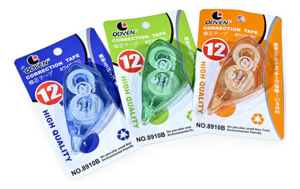 Corrector En Cinta 12 Mt Naranja Pack X12 - Goldin Papelería 0