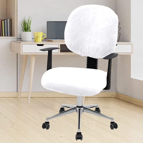 Itfro Cubierta De Silla De Oficina Blanca Terciopelo Elástic 1