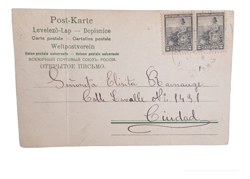Tarjeta Postal Antigua Joven 1903 1