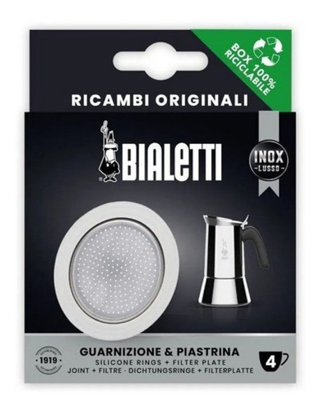 Repuesto Junta Y Filtro Cafetera Bialetti 4 Pocillos Acero 0