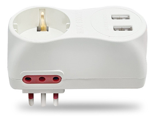 Adaptador Schucko + 2 Modulares 3l A Ficha + 2 Usb 0
