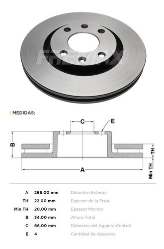 Kit De Frenos Del Discos Y Pastillas P/ Peugeot 207 1.6 1