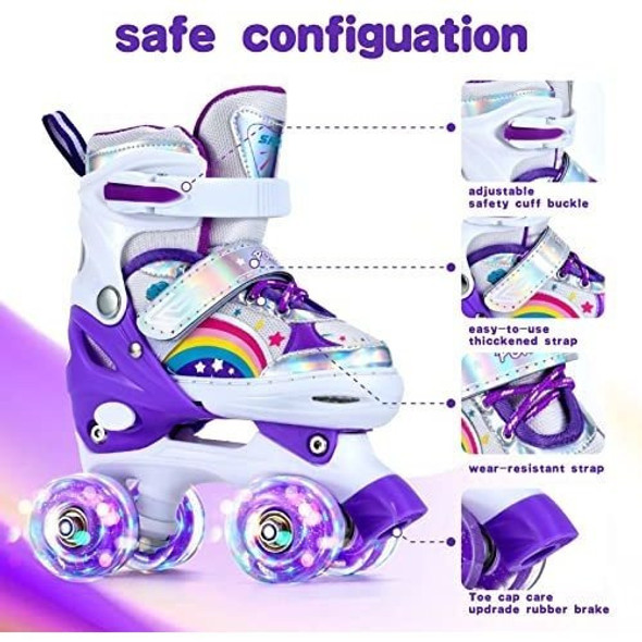 Patines De Ruedas Ajustables De 4 Tamaños 1