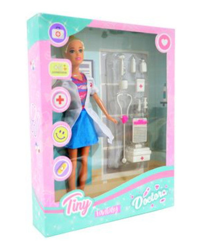 Muñeca Tiny Doctora Con Accesorios 11 Piezas En Caja - 53499 0