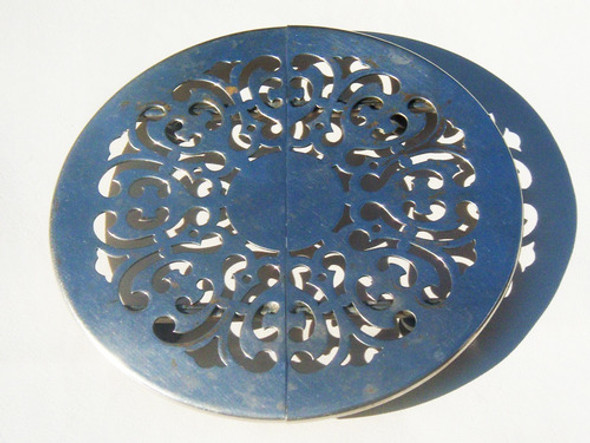 H.*- Antiguo Posafuentes Extensible Y Plateado Wmf Germany 1