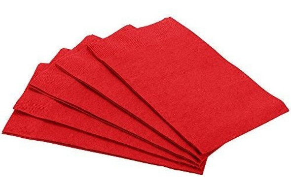 Paquete Grande De Toalla De Invitados De 2 Capas Rojo Manzan 1