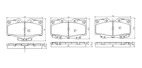 Pastillas Freno Ceramic Delanteras Toyota Hilux Sw4 3.0 Td 1