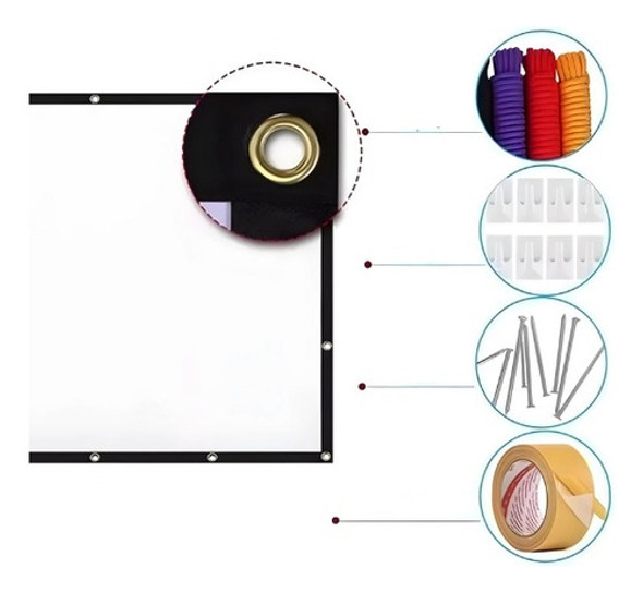 Pantalla Para Proyector 60 Pulgadas 4:3 Lona Front Mate 1