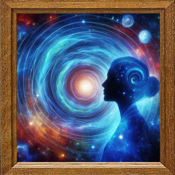 Cuadro Arte Digital Conexión Cósmica V5 50x50cm Pieza Única 0