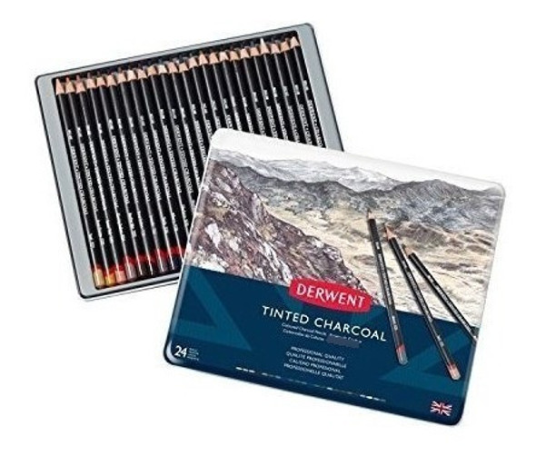 Carbon Tintado Derwent  Lapices Carboncillos, Nucleo De 4 Mm 1