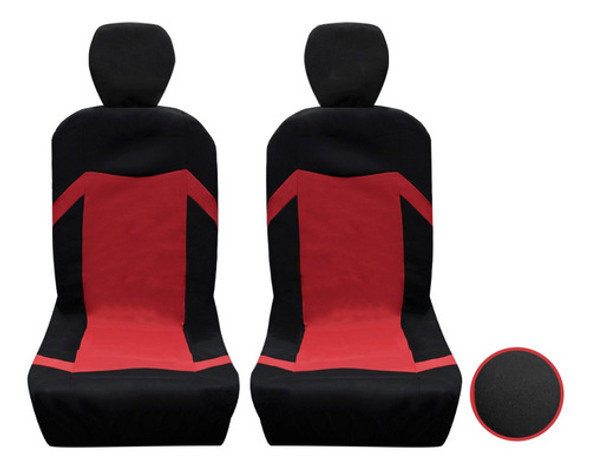 Cubre Asiento Universal Auto O Camioneta Negro/rojo 1