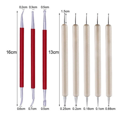 Set Buril Repujado Para Cuero Talabarteria Artesania 8 Pz S. 1