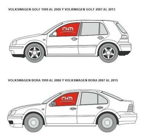 Vidrio Puerta P/ Vw Bora = Golf Delantero Izquierdo 5p 0