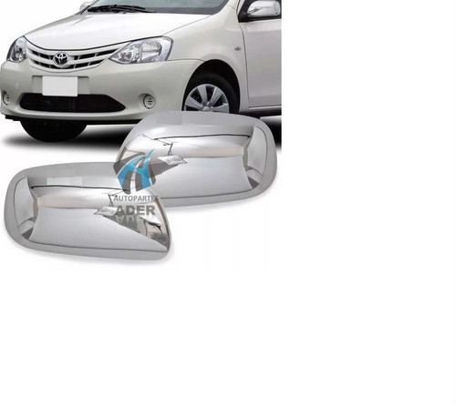 Kit X 2 Cubre Cacha De Espejo Cromada Toyota Corolla 2014 2015 2016 2017 2018 - Etios Sin Giro 0
