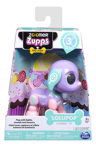 Zoomer Zupps Tiny Pups Poodle Lollipop Litter 3 Cachorro In. 1