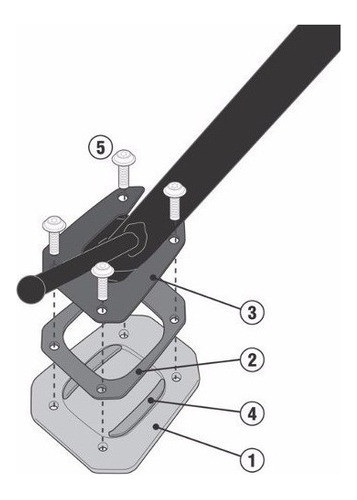 Ampliador Muleta Givi Aluminio Pata Cabra Versys 1000 Es4105 1