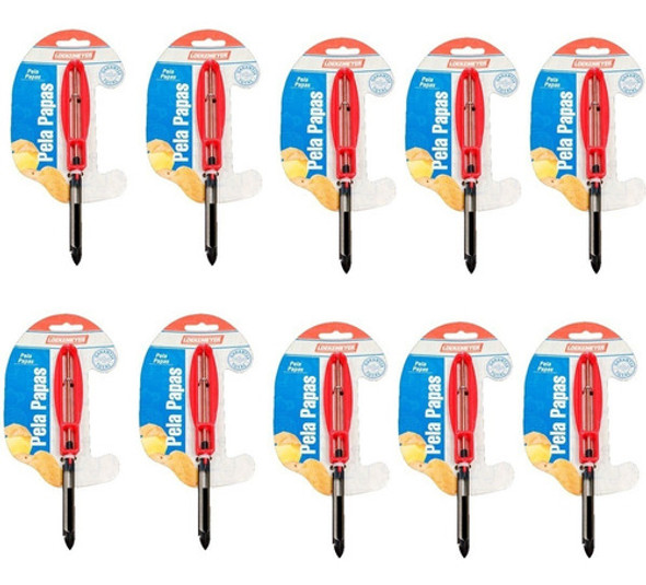 Set 10 Pelapapas Pelador De Papas Lokemeyer Mango Plastico 0