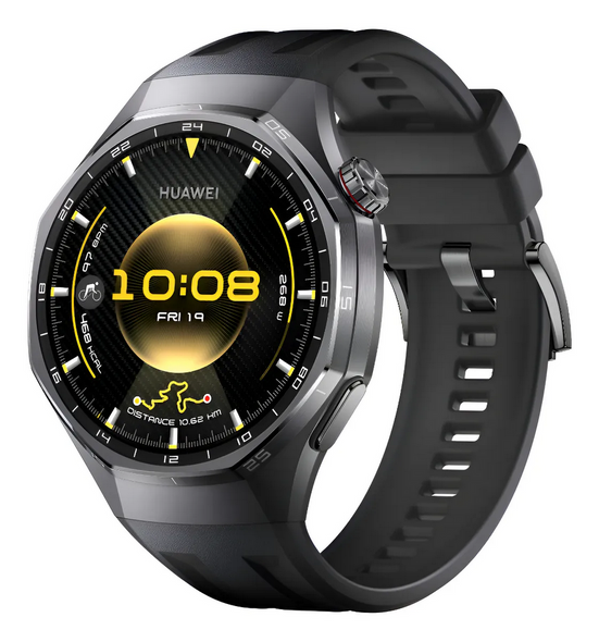 Huawei Watch GT 6 Pro – 1.47" AMOLED Smartwatch, Titanium Alloy Case, Black Fluoroelastomer Band