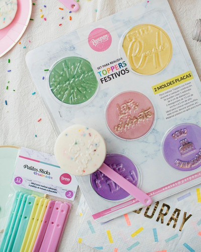 Palitos Sticks Para Paletas 12,5 Cm Pastel. Parpen 1