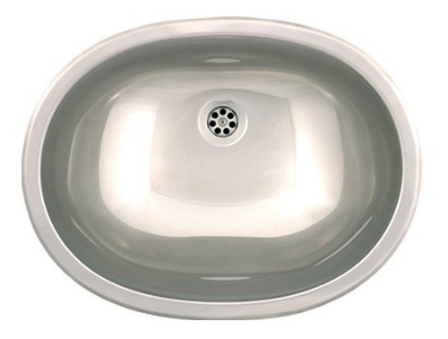 Bacha Ovalada Acero Inoxidable Mi Pileta 451e Lavatorio Baño 0