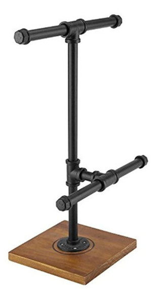 Mygift 2 Niveles De Metal Industrial Tubo T-bar Joyeria Col 0