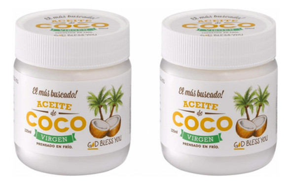Aceite De Coco God Bless Virgen Organico 100% Natural X2 0